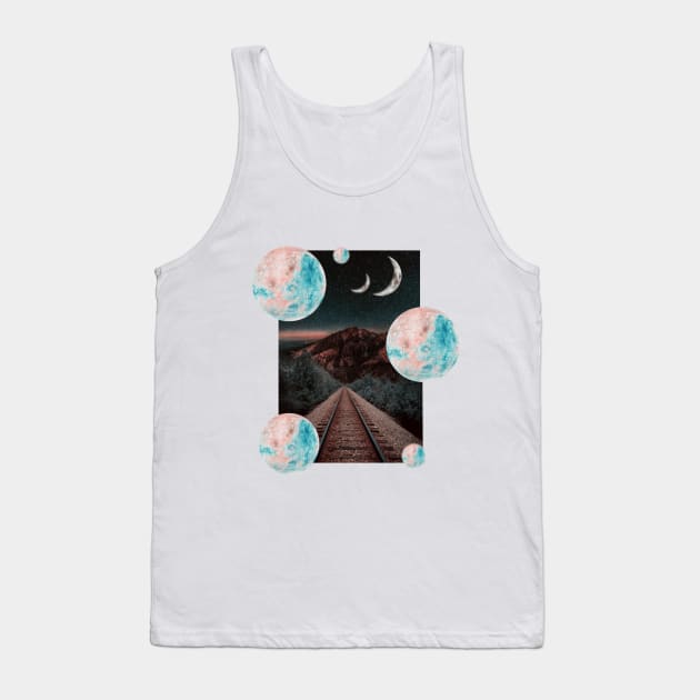 Space night moon lovely T-Shirt Tank Top by ahnoun